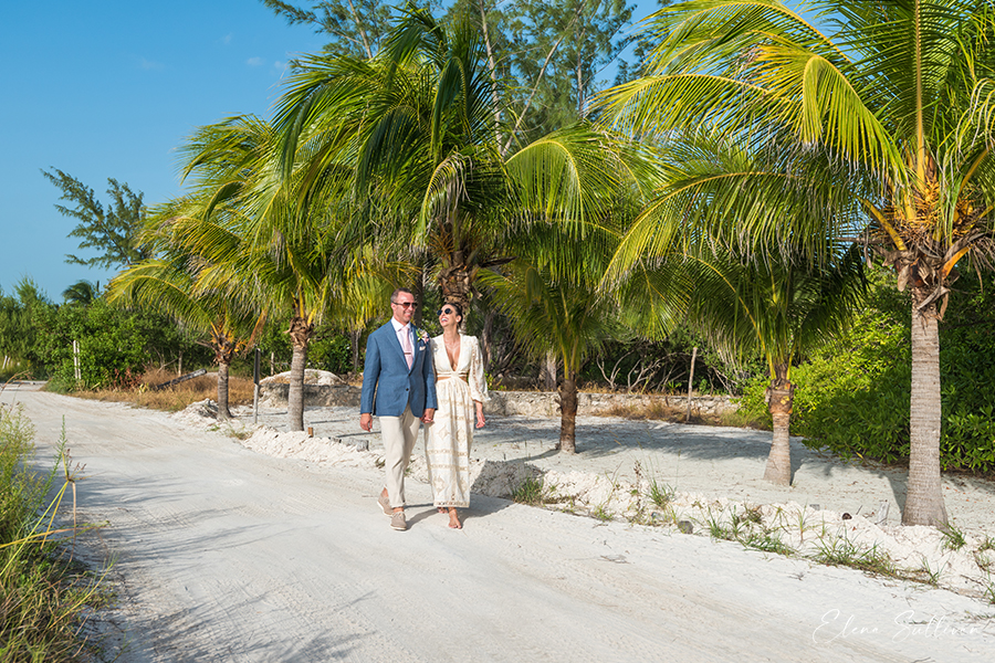 couple walking the road Holbox