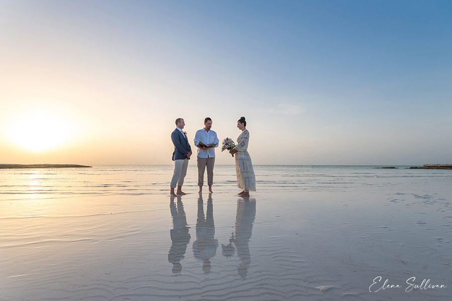 sunset beach wedding Isla Holbox