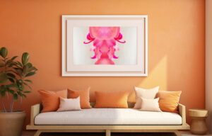 pink flower wall photo print art
