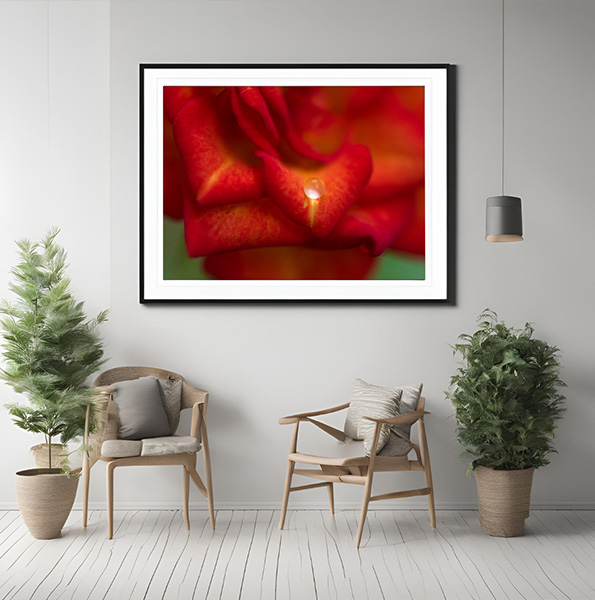 red rose wall art canvas