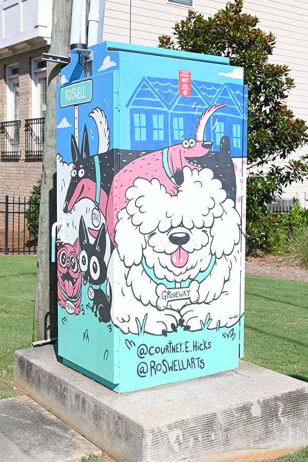 Old-Roswell-Road-and-Commerce-Parkway-artist-Courtney-Hicks-utility-box-graffiti-art