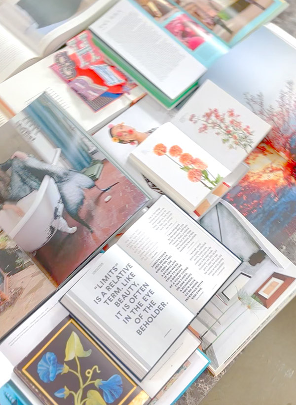 books-on-flower-exhibit