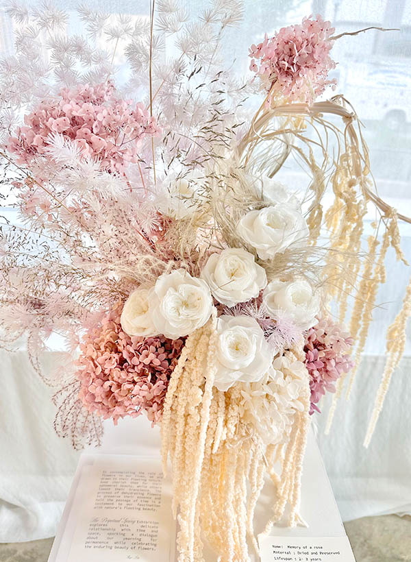 silk-flower-white-muted-purple