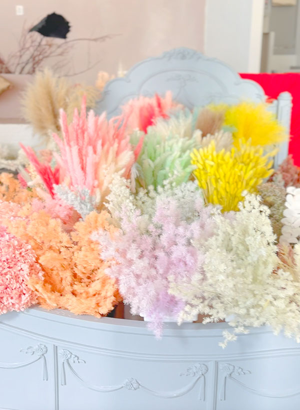 yellow-pink-white-silk-flower-arrangements