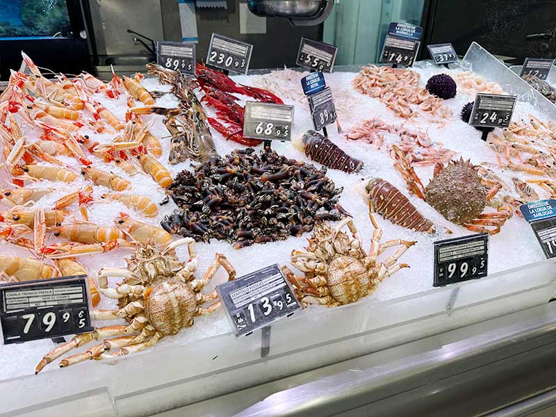 Assorted-crustaceans-including-crabs