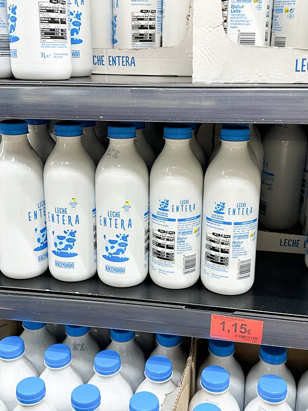 price-of-milk-in-spanish-grocery-stores