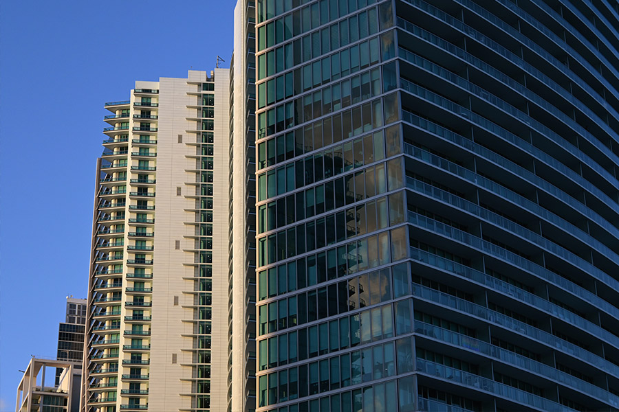 architectural-reflections-miami-architecture-sunset-glass-facade-geometric