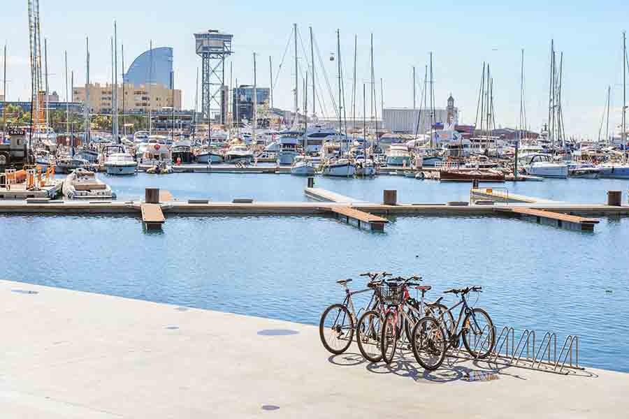 bikes-parked-on-road