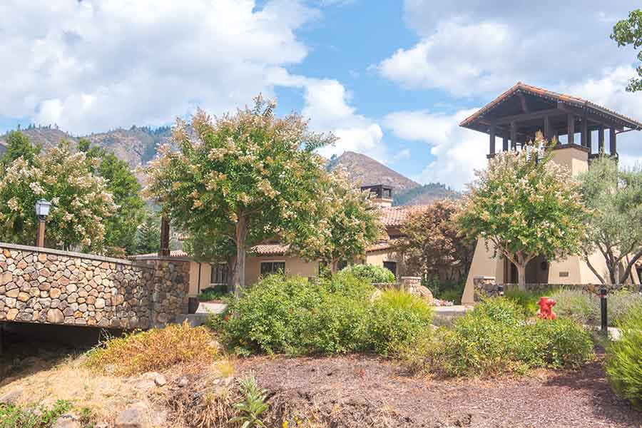 st-francis-winery-and-vineyards-sonoma-valley-california-stone-bridge-landscaped-grounds-estate-tower