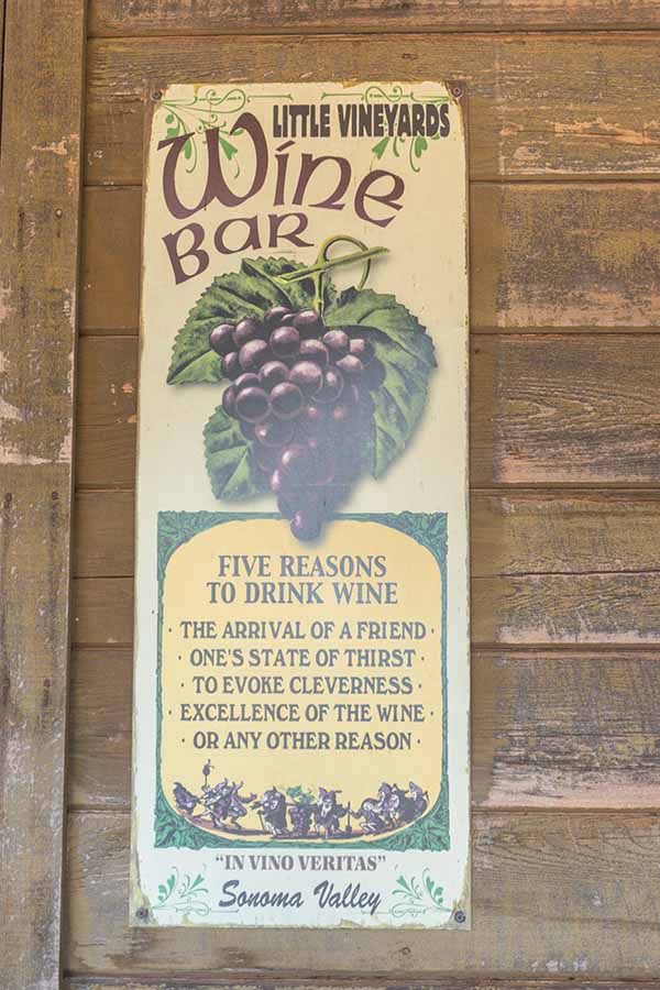 vintage-wine-bar-sign-five-reasons-to-drink-wine-little-vineyards-family-winery-sonoma-valley-california