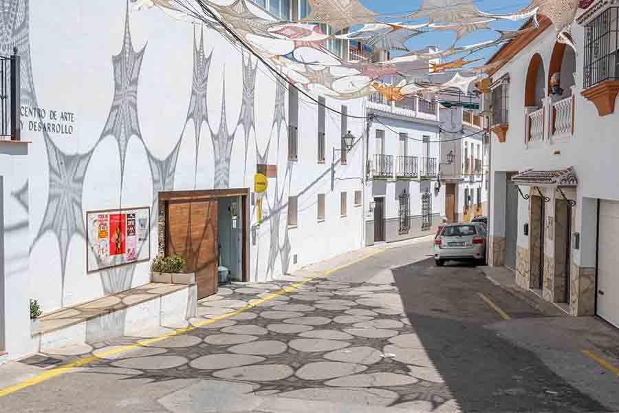 street-canopy-art-center-patterned-shadows-Almachar-Spain-white-villages-Andalusia