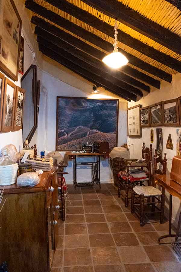 vintage-room-sewing-machine-framed-photos-Almachar-Spain-white-villages-Andalusia